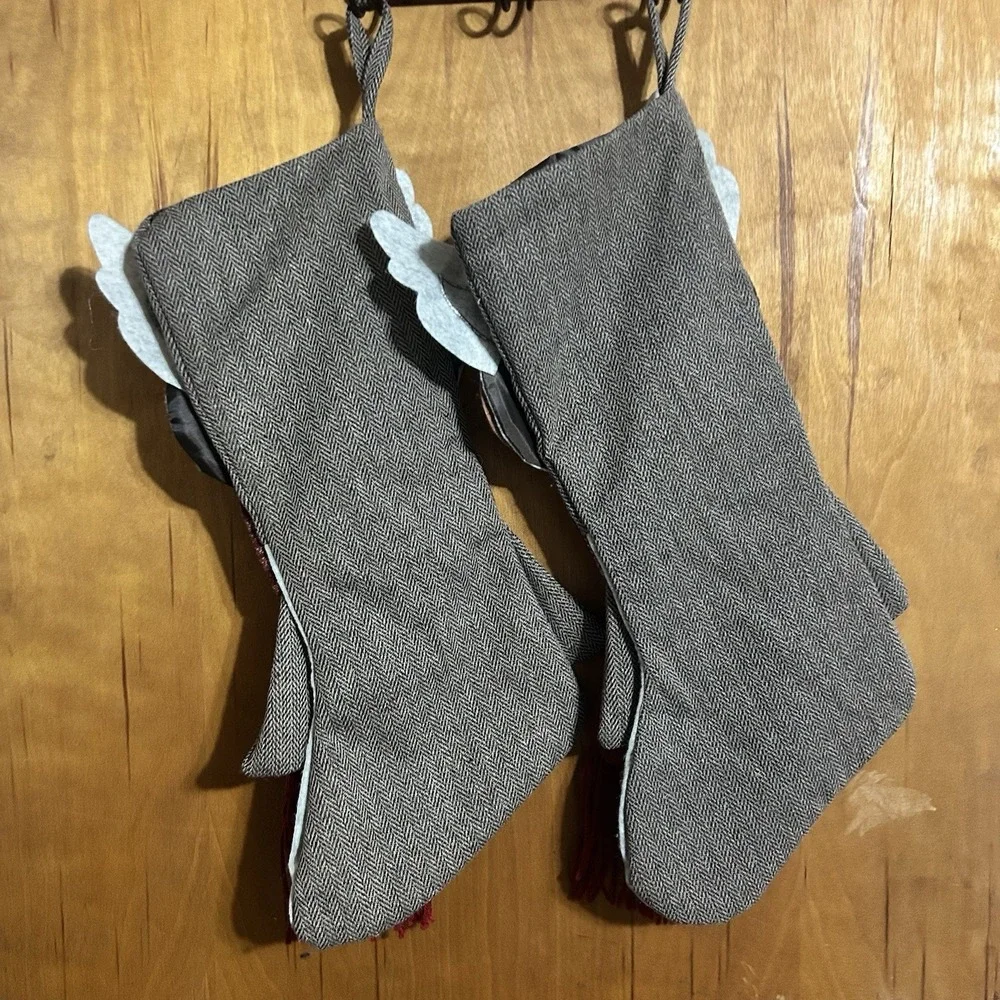 Holiday Time OWL Christmas‎ Stocking Set of 2
